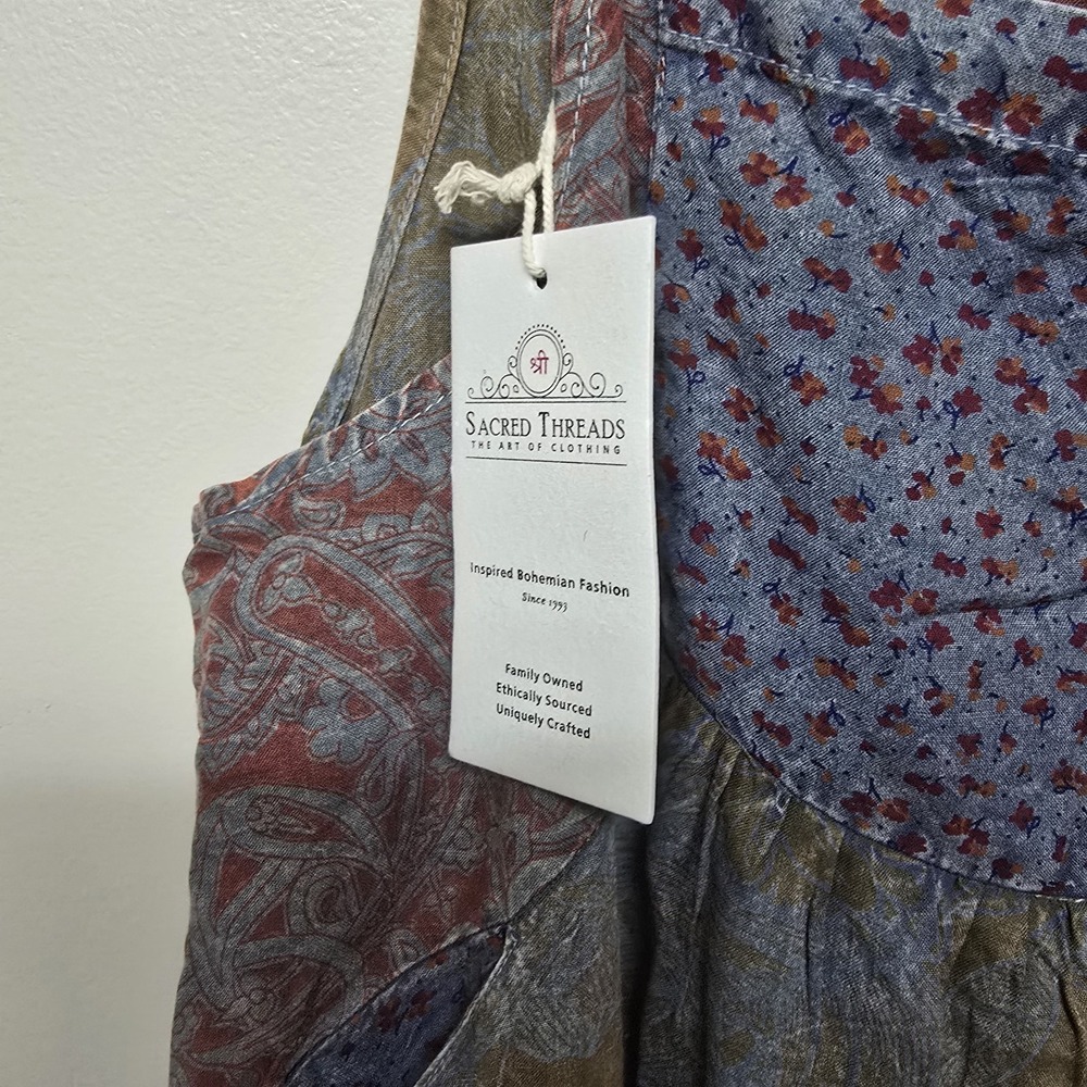 Sacred Threads Multicolor Patchwork Jumpsuit Over… - image 4